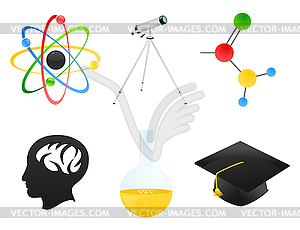 Science icons - vector image