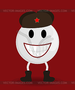 Soviet smile - color vector clipart