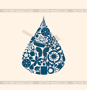 Spa drop - vector clipart