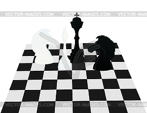 Chess on board - vector clipart / vector image