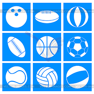 Sports balls - vector image