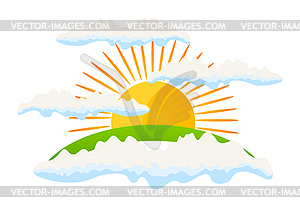 Солнце - векторный графический клипарт
