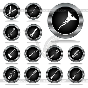 Buttons of tools - vector clipart