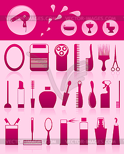 Icons bathroom - vector clipart