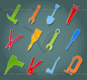 Icons of tools - vector clip art