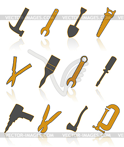 Icons of tools - vector image