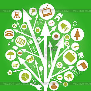 Tree of arrow - vector image