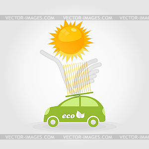 Ecology car - royalty-free vector clipart