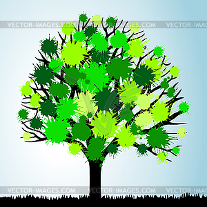 Зеленое дерево - клипарт в векторе / векторное изображение