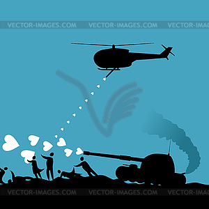 Любовь армии - векторное изображение