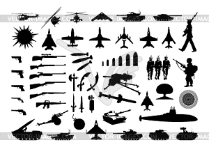 Military collection - vector image