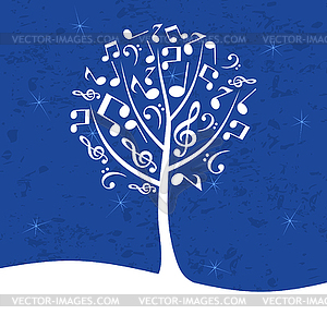 Musical tree - vector clipart