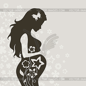 Pregnant girl - vector clipart