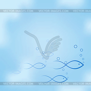 Sea background - vector image