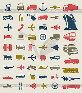 Transport icons - vector clip art