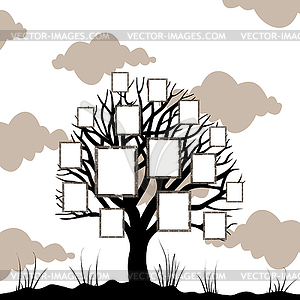 Tree framework - vector clipart