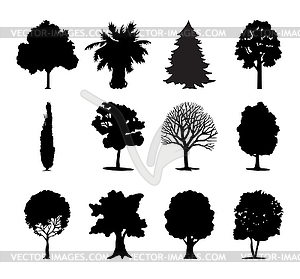 Trees icons - vector clipart