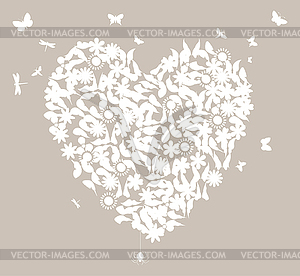 Wedding heart - vector clip art