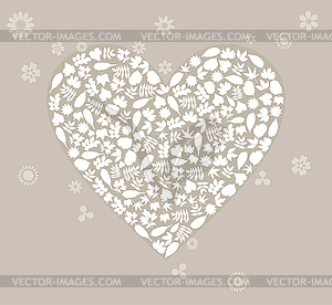 Wedding heart - vector image