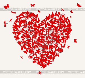 Wedding heart - vector clipart