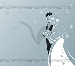 Свадебная открытка - векторный клипарт