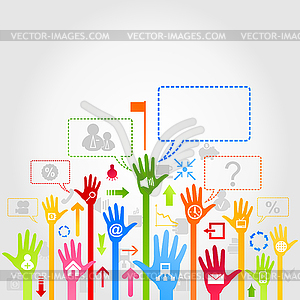 Hand business - vector clipart