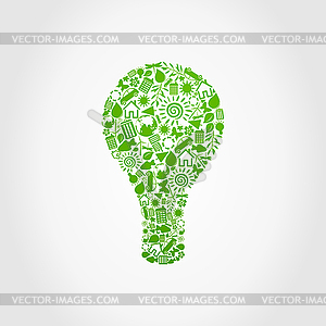 Ecology bulb - vector clipart