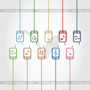 Phone music - vector clip art