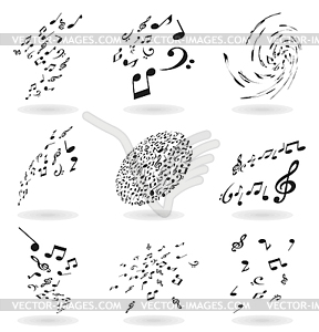 Музыкальная нота - изображение в векторном формате