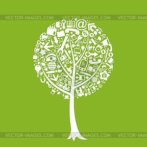 Office tree - vector clipart