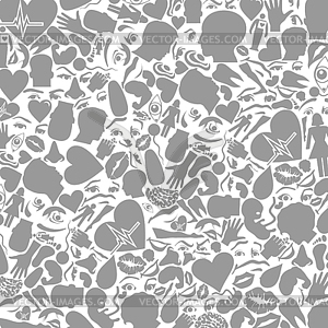 Background of part of body - vector clipart