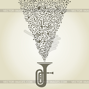 Musical pipe - vector clipart