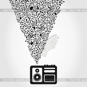 Tape recorder - vector clip art