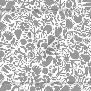Background traces of animals - vector clipart