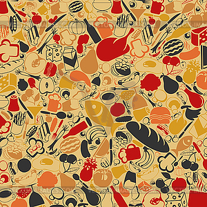 Food background - vector clipart