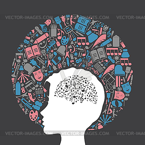 Arts head - vector clip art