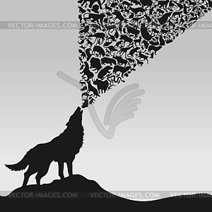 Wolf - royalty-free vector image