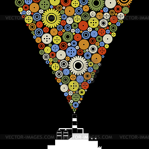 Factory of gears - vector clipart
