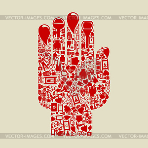 Hand medicine - royalty-free vector clipart