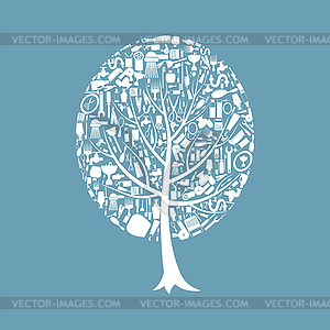 Tree bath - vector image