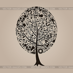 Tree of science - vector clipart