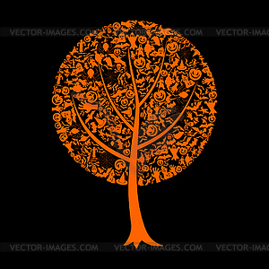 Tree Halloween - vector clipart