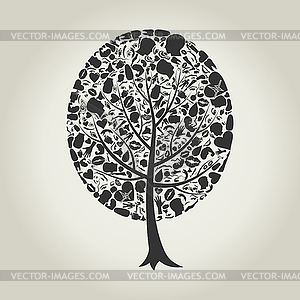 Tree of part of body - vector clip art