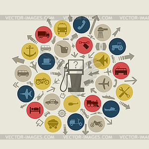 Abstraction transport - vector image
