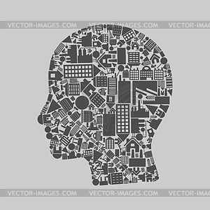 Head house - vector image