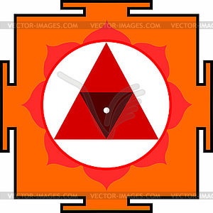 Шри Янтра-Чиннамасты - изображение векторного клипарта