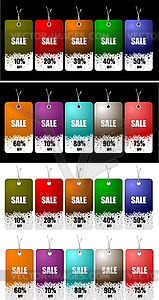 Set of discount sale tag. - vector clipart