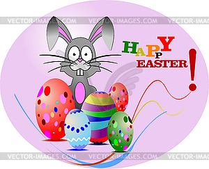 Easter greeting card. - vector clipart