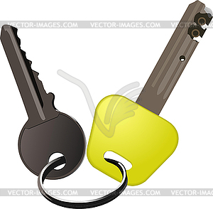 Home keys over white. - vector clipart