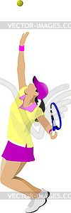 Woman tennis player - vector image